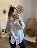 Chemise blanche boutons dorés