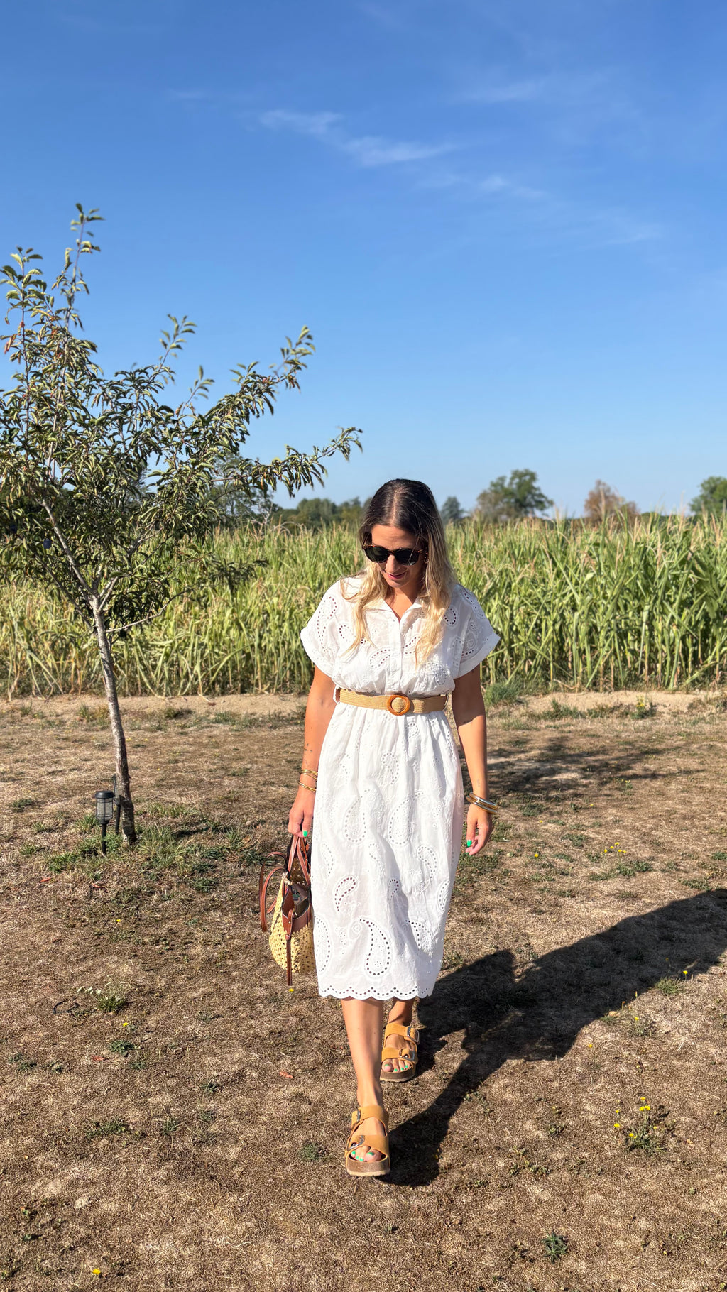 Robe broderie anglaise + ceinture