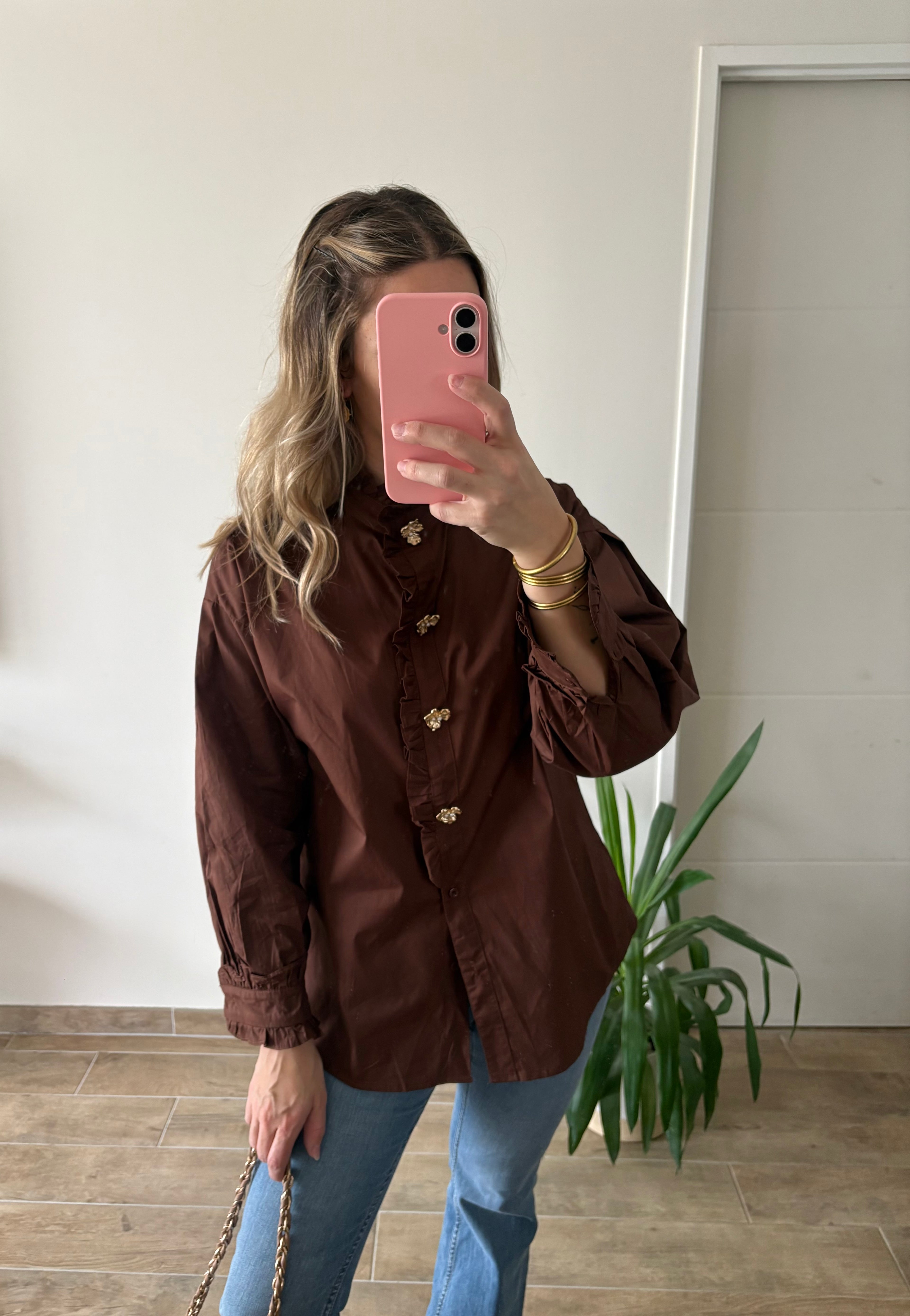 Chemise marron