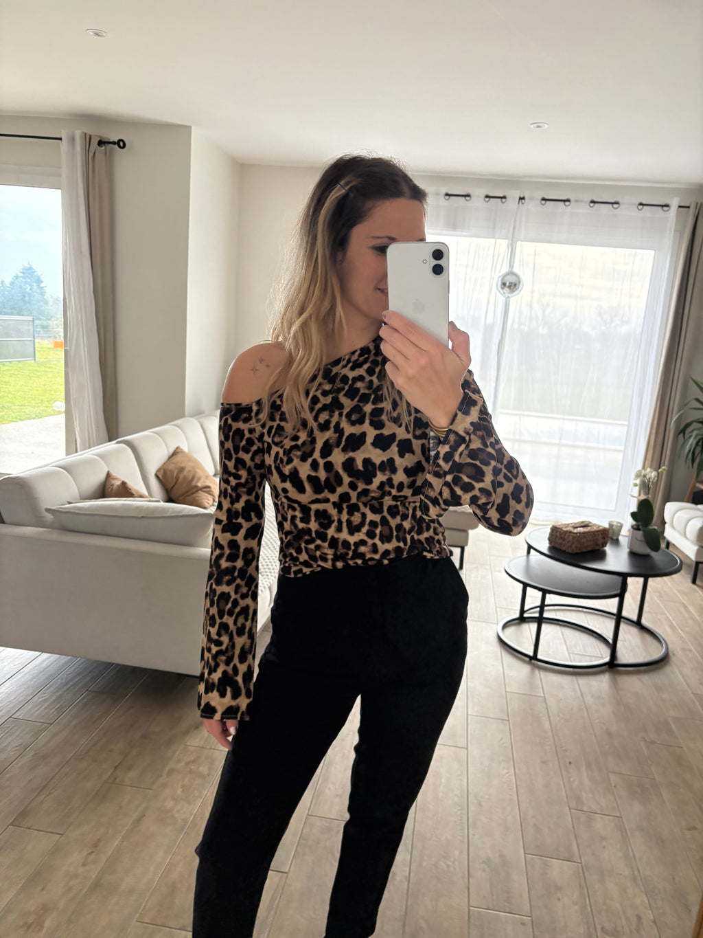 Top asymétrique léopard