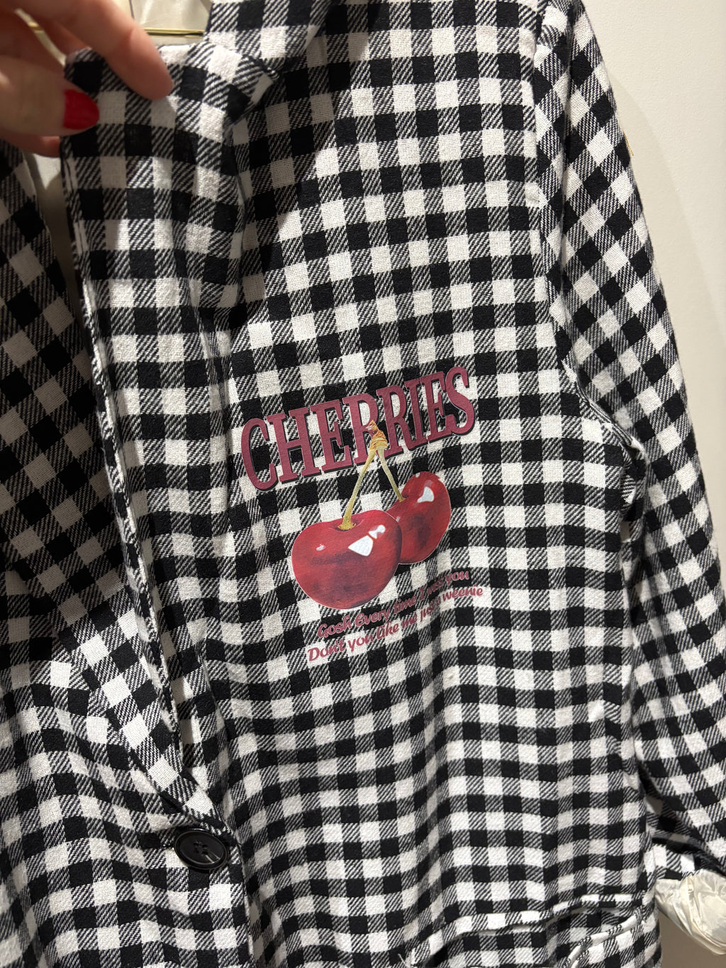 Blazer cherry à carreaux