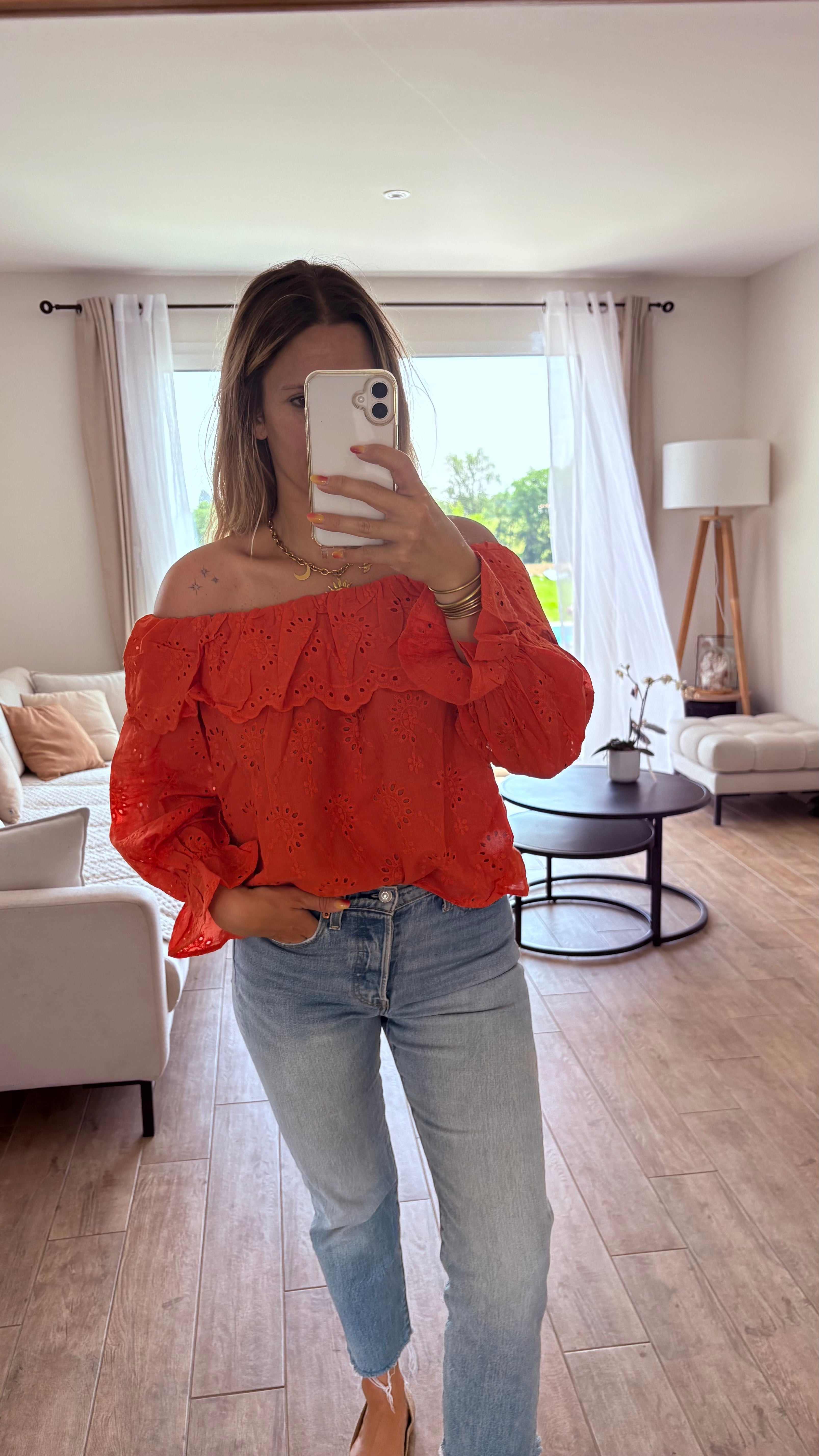 Blouse col bardot