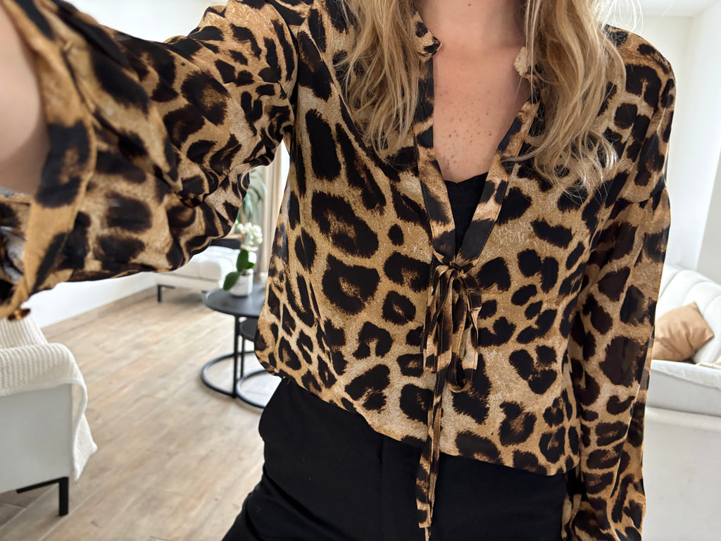 Blouse imprimée léopard