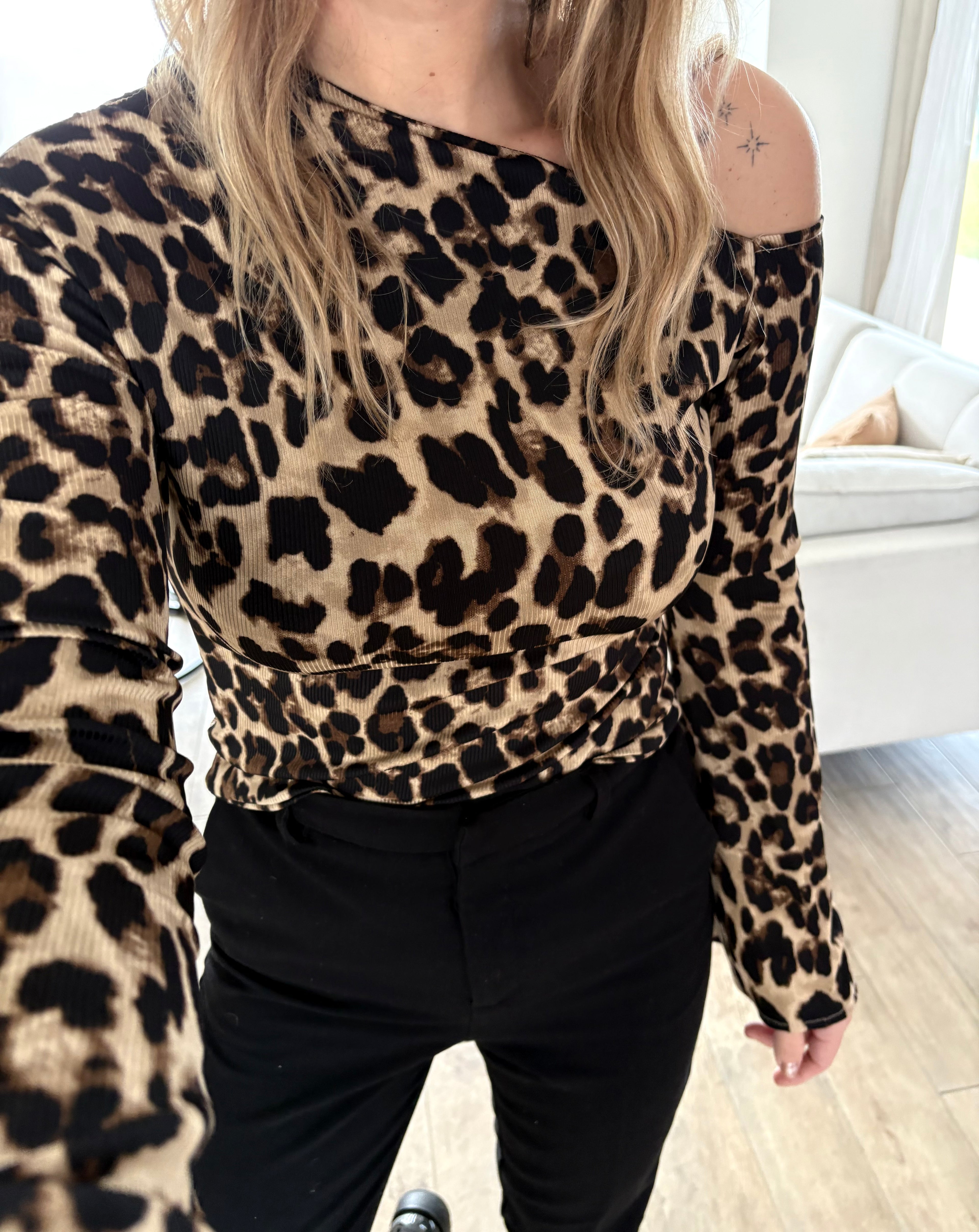 Top asymétrique léopard