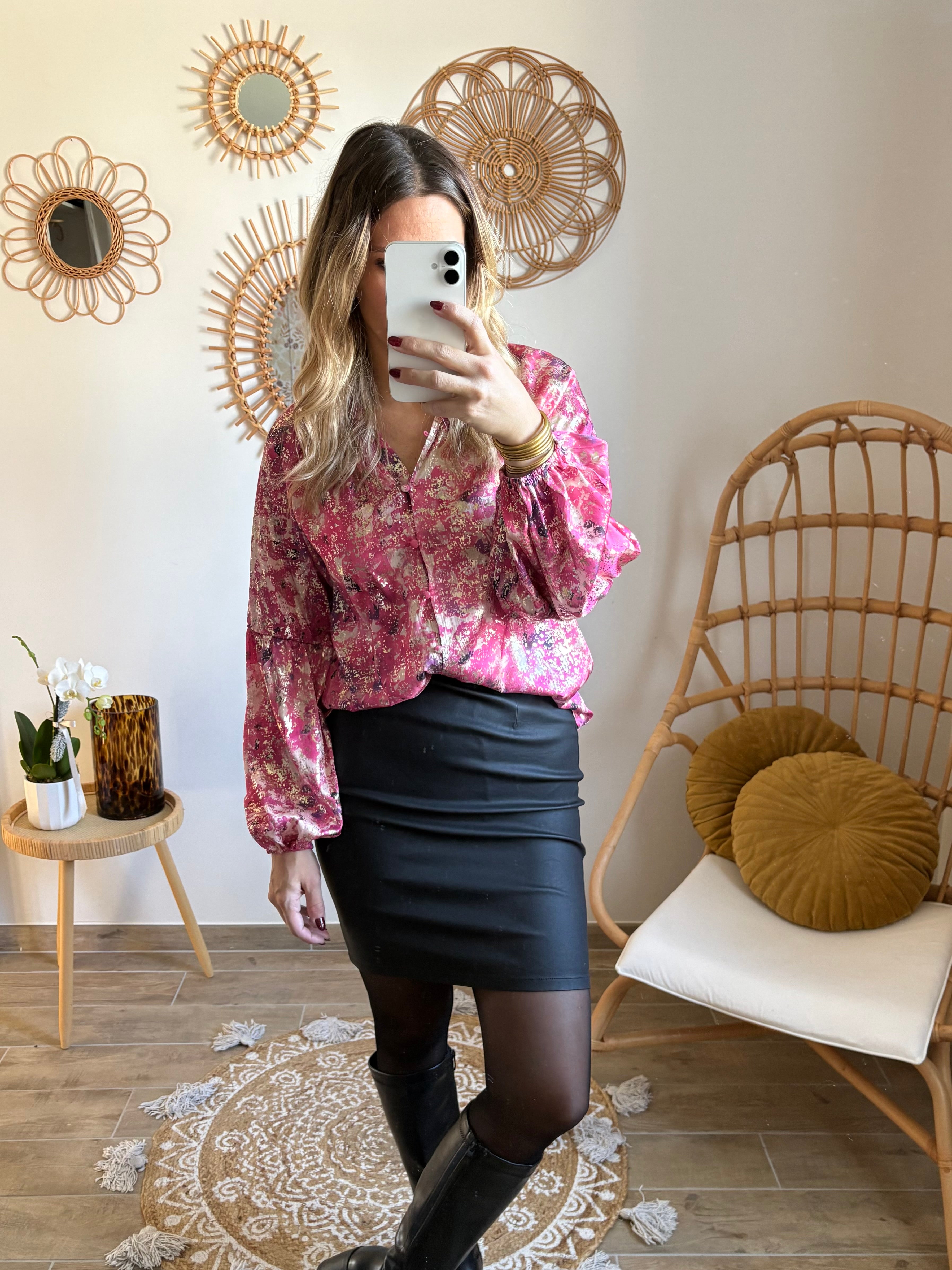 Chemise rose