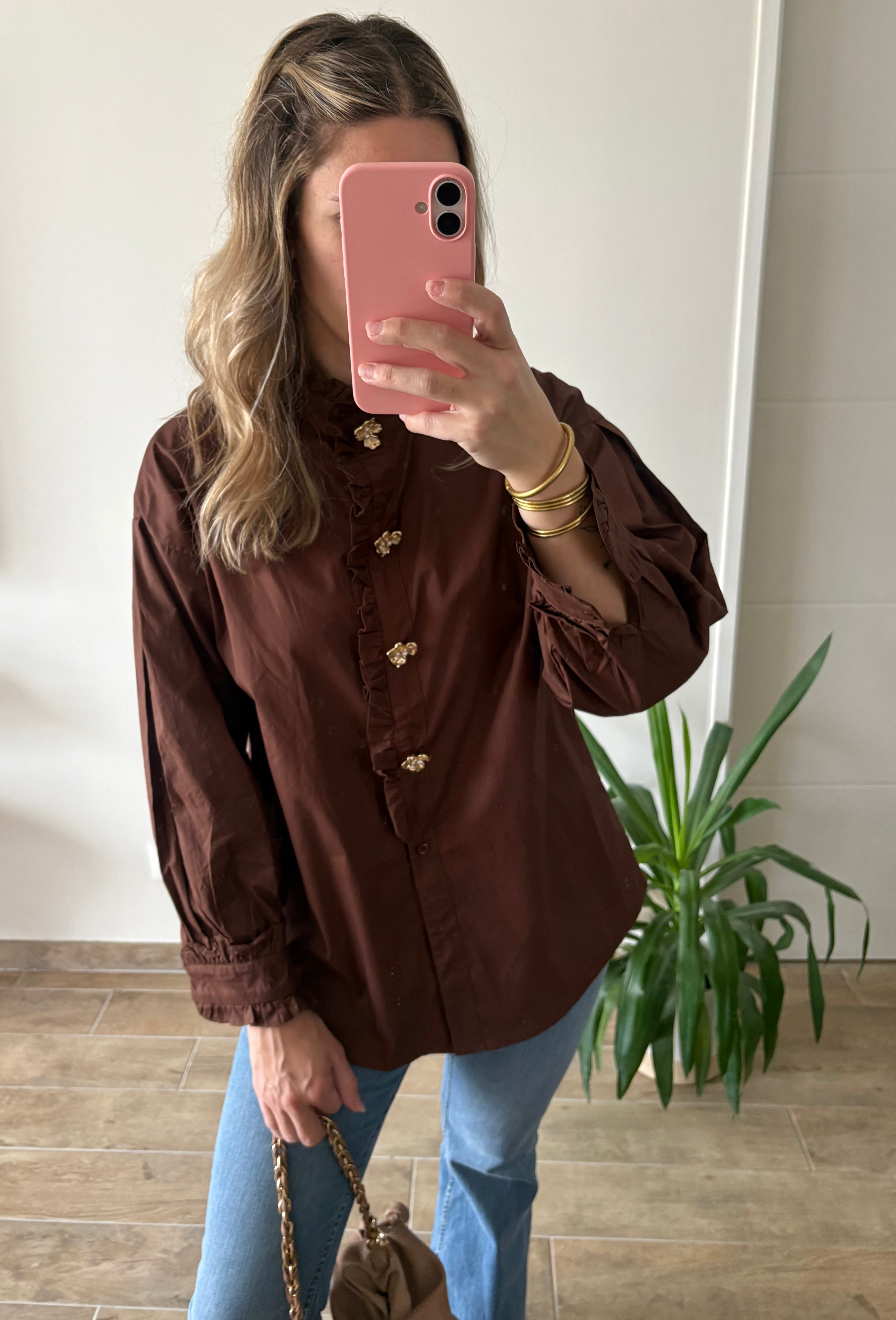 Chemise marron