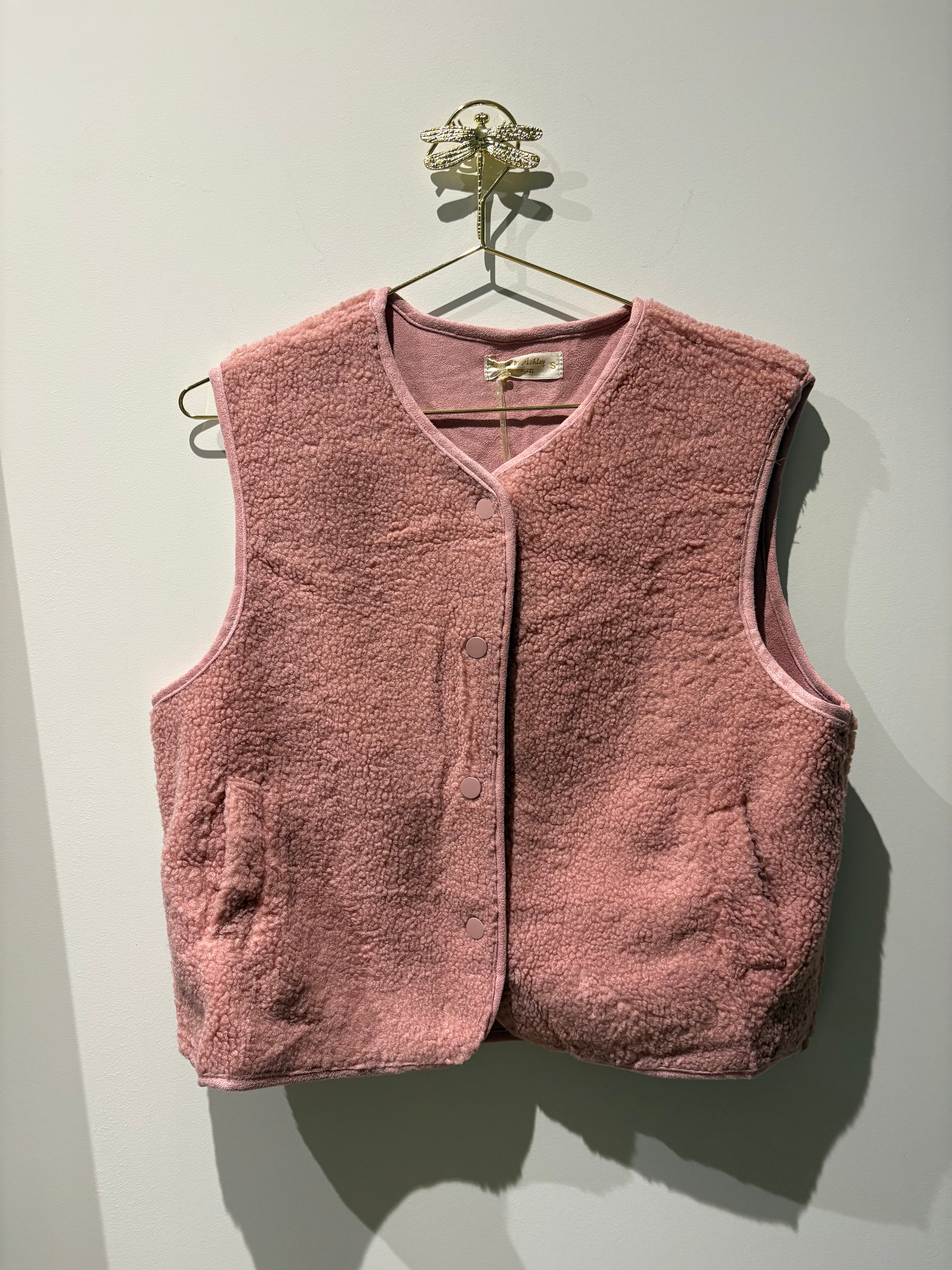 Gilet sans manches rose
