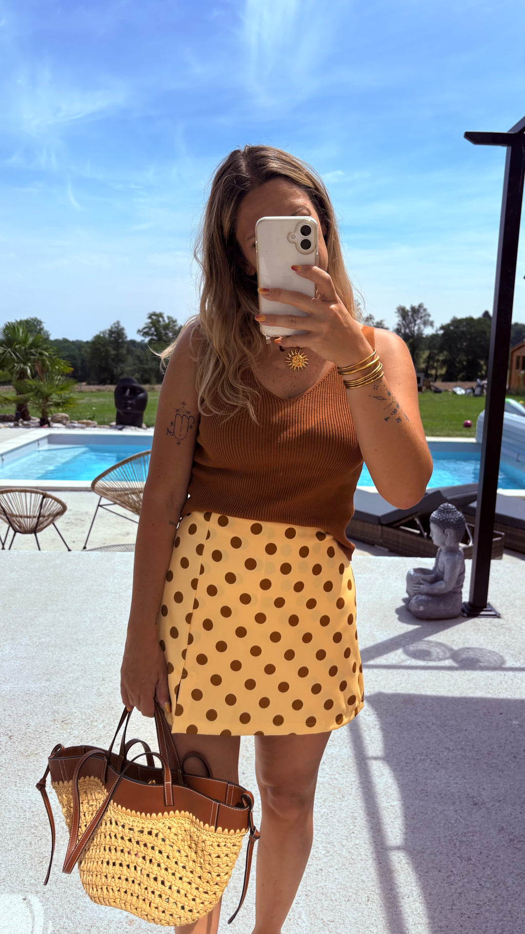 Jupe short à pois