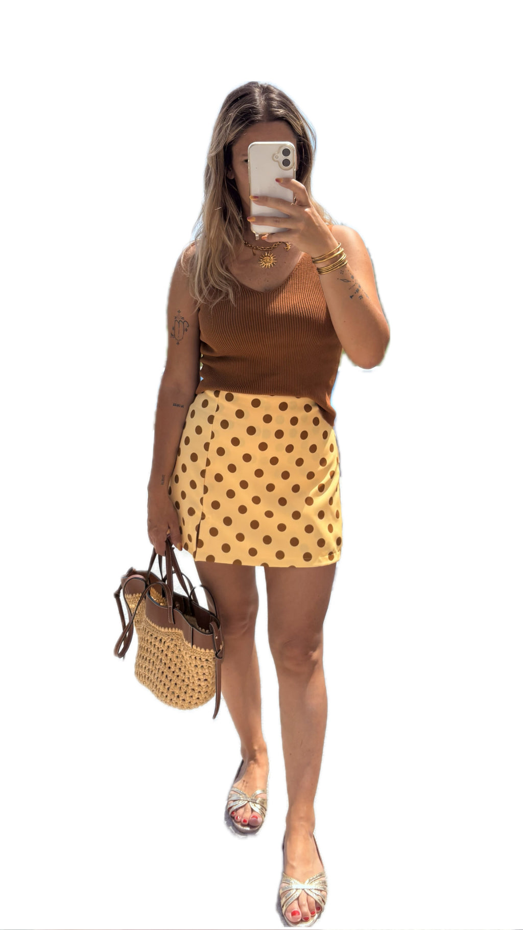 Jupe short à pois