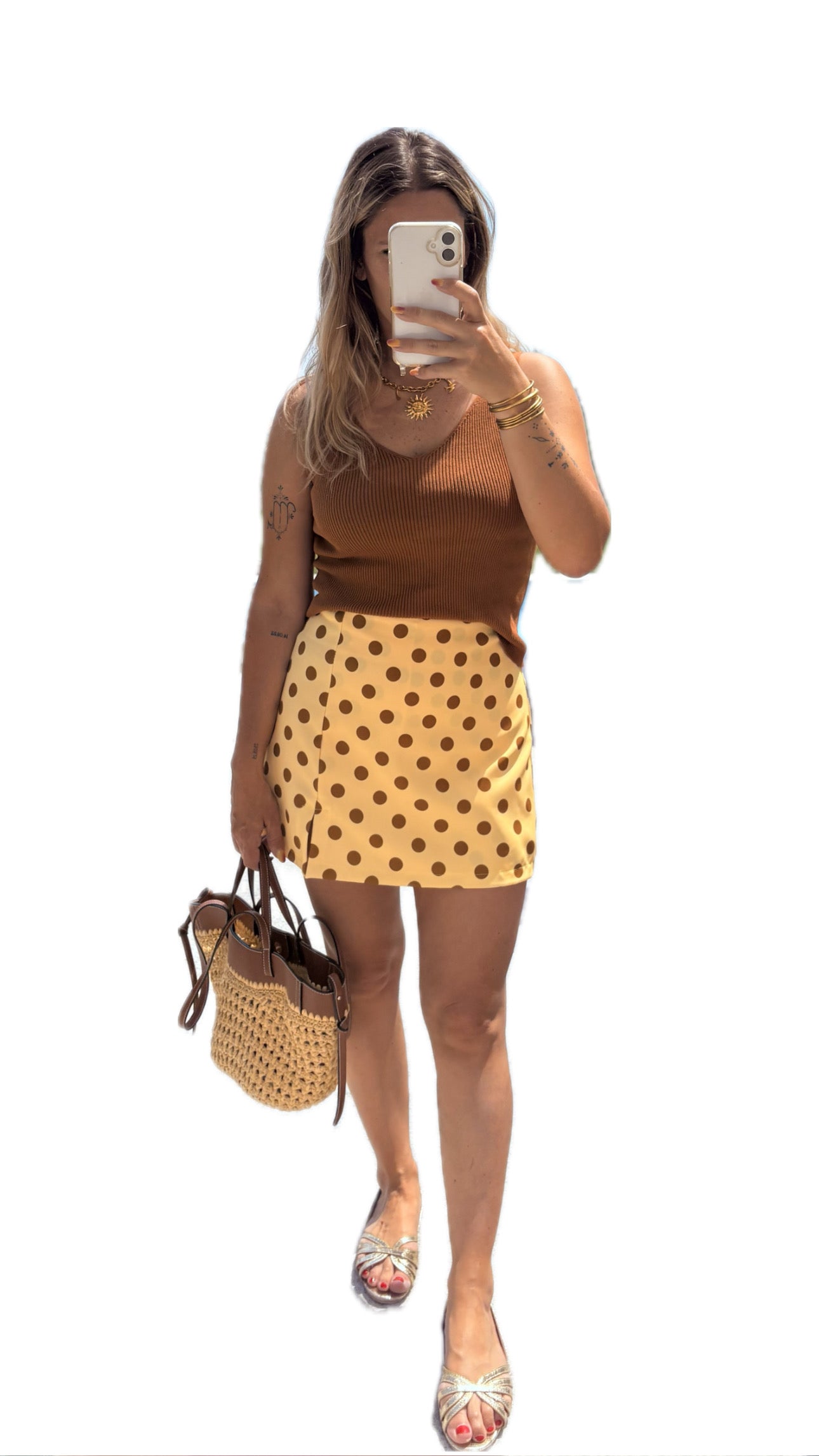 Jupe short à pois