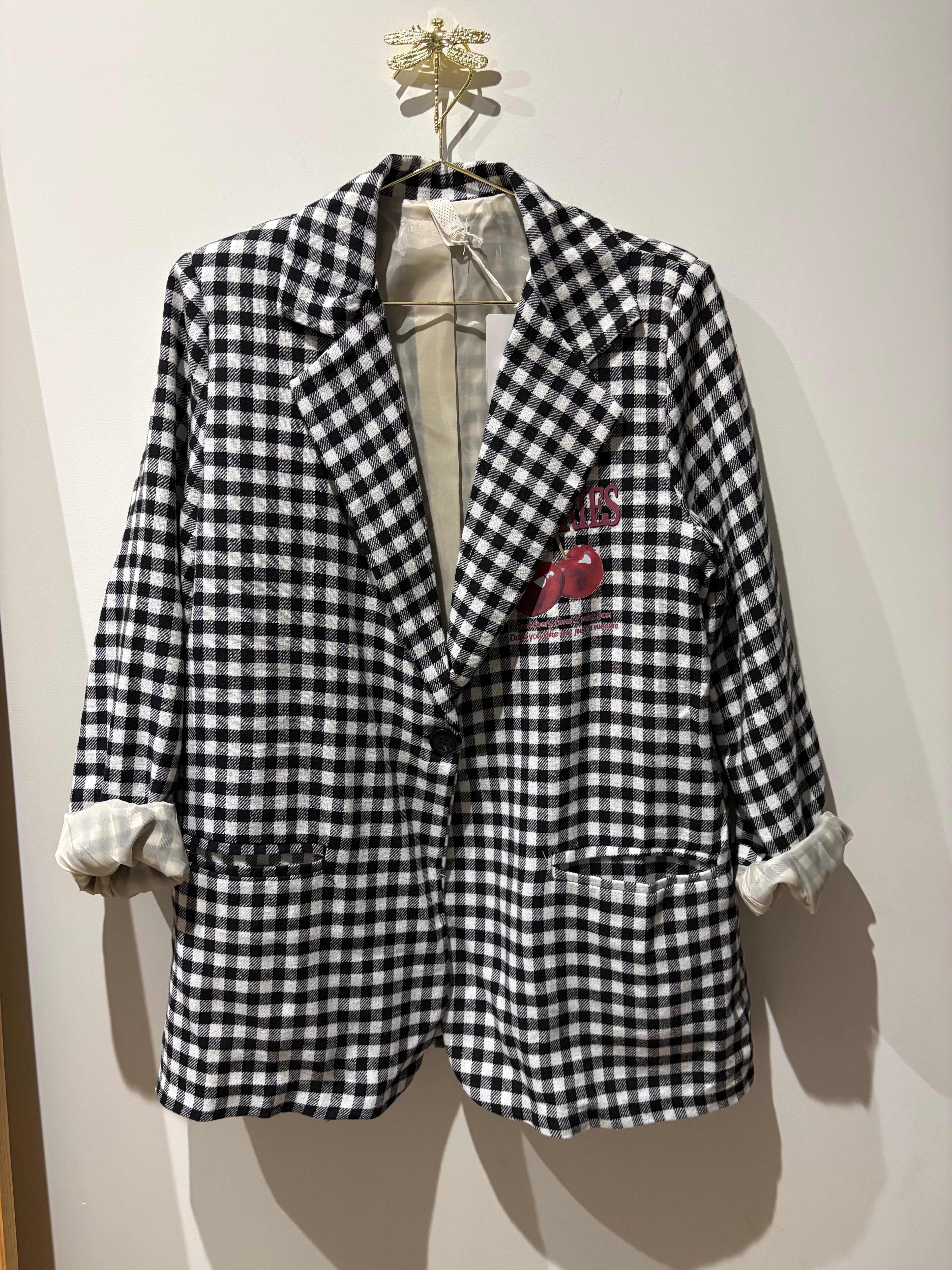 Blazer cherry à carreaux