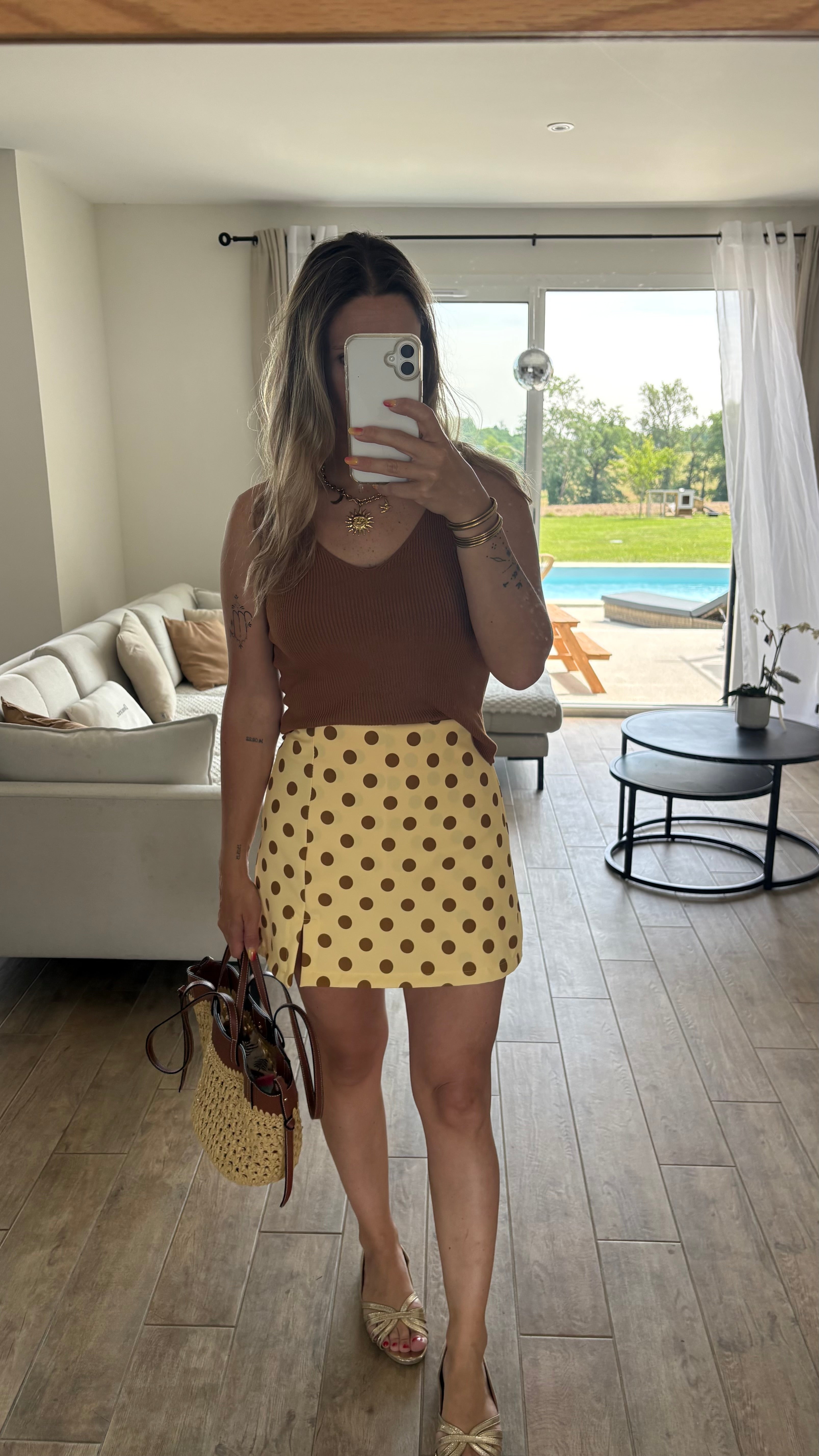 Jupe short à pois