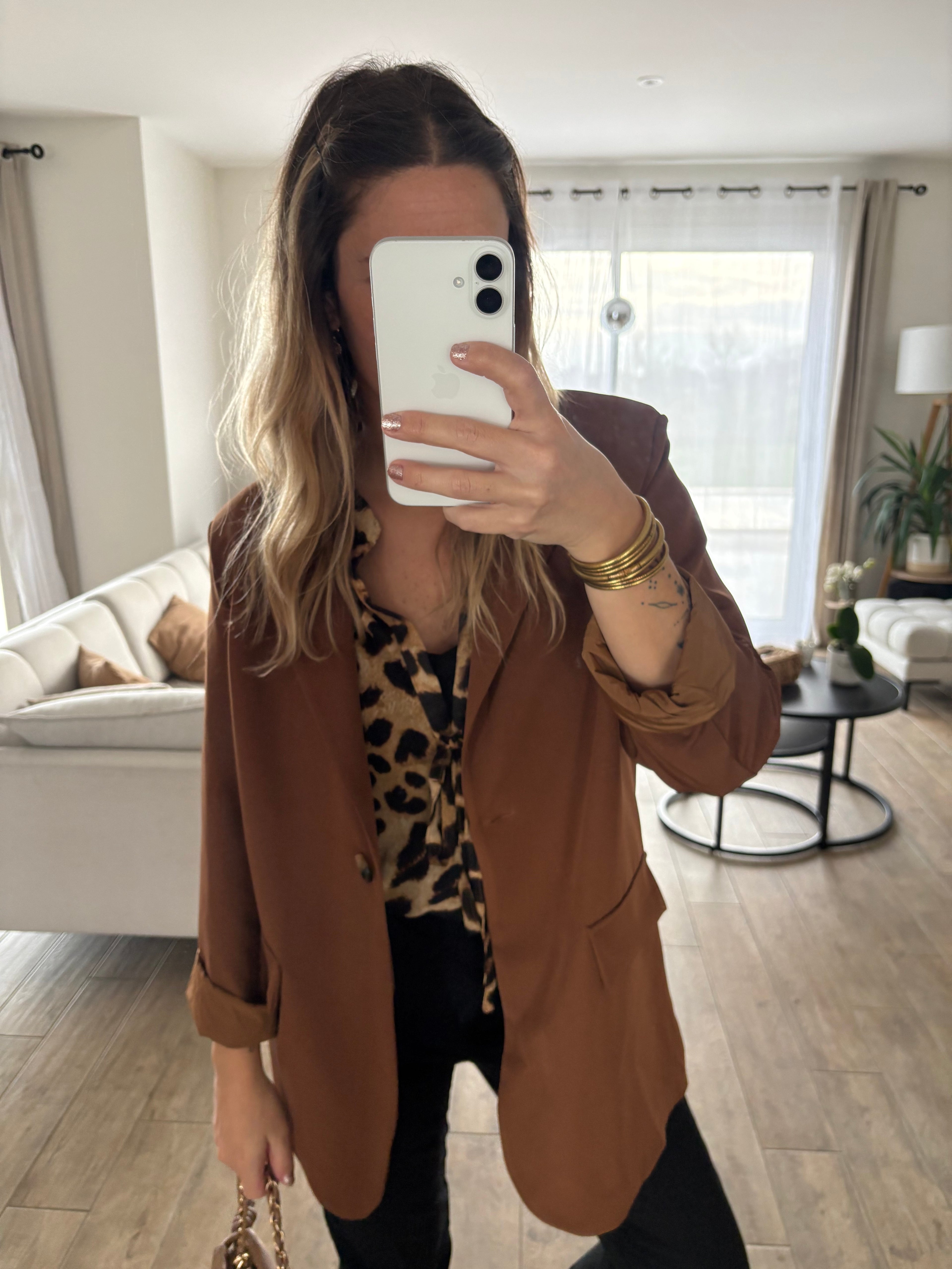 Blouse imprimée léopard