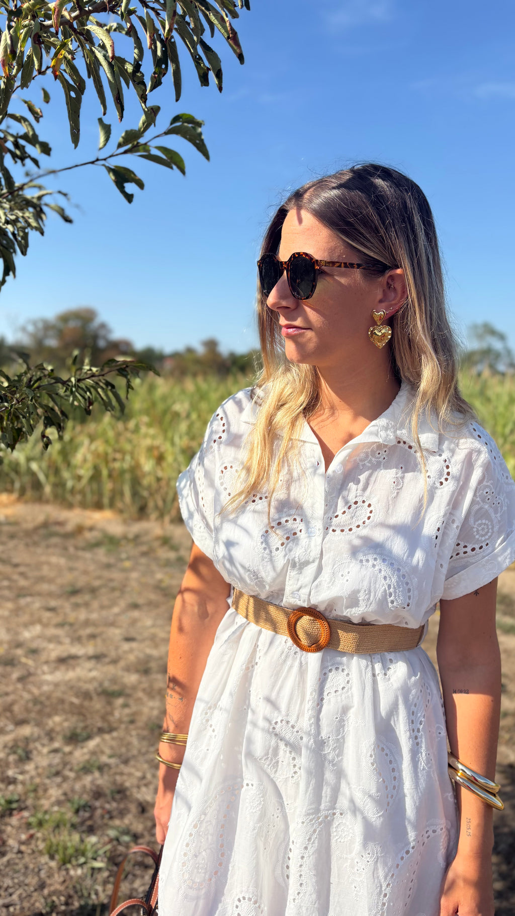 Robe broderie anglaise + ceinture