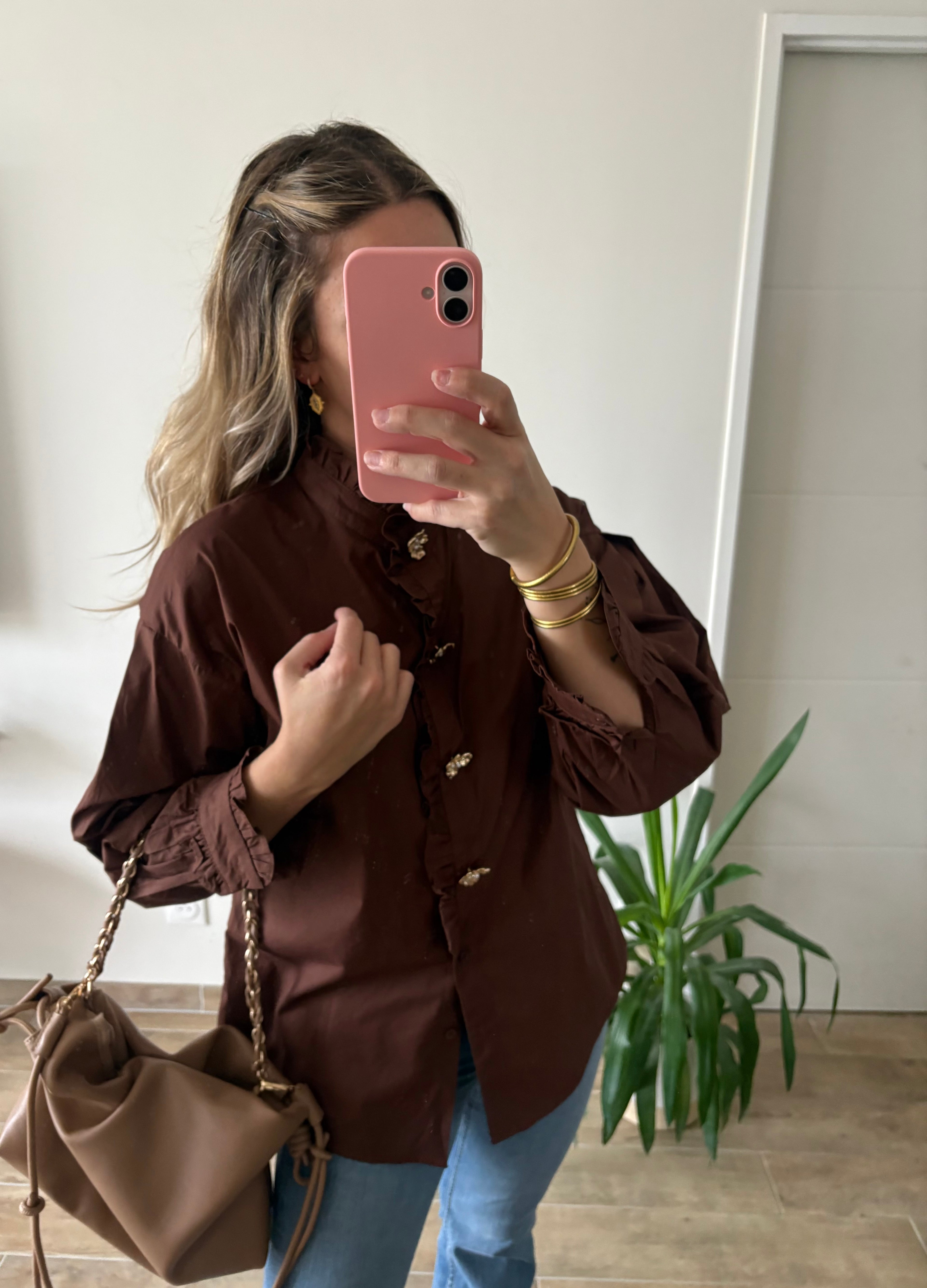 Chemise marron