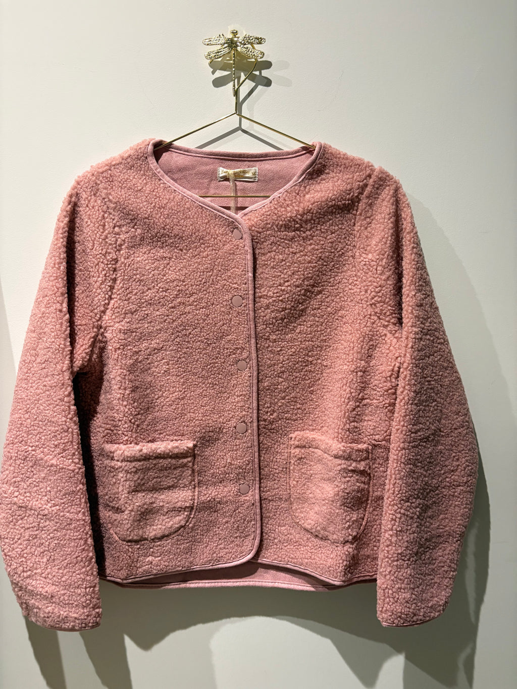 Veste moutonnée rose