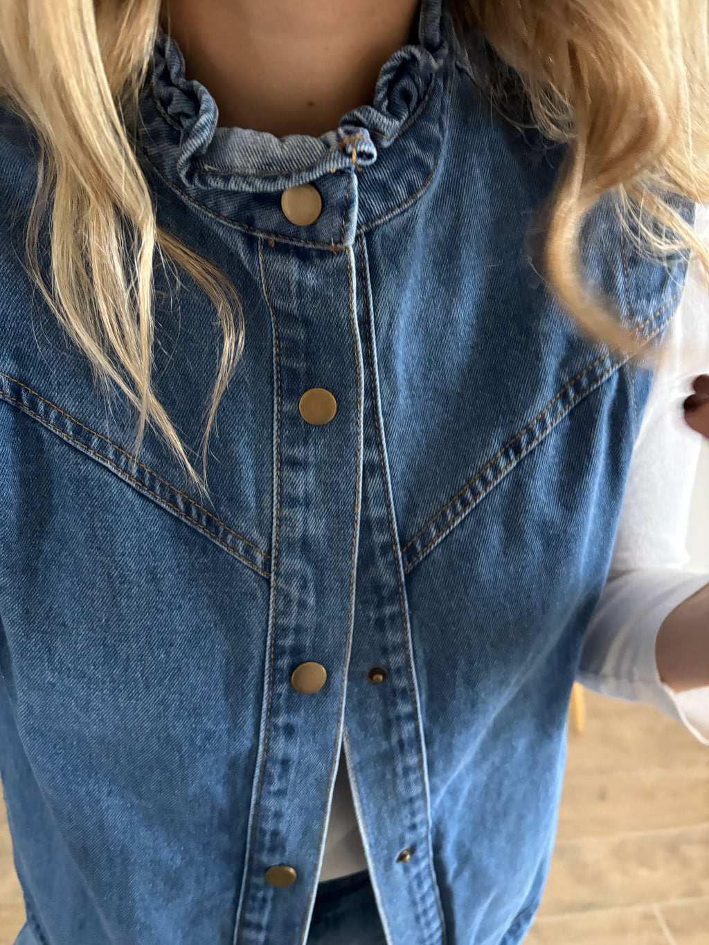 Veste sans manches jean