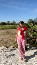 Pantalon vichy + ceinture