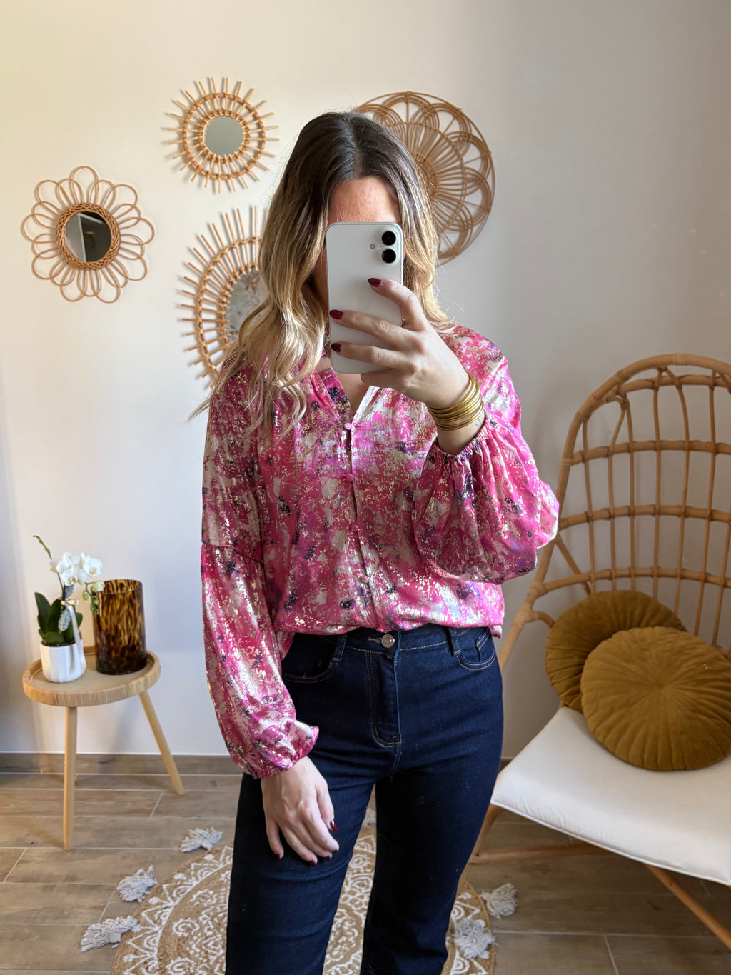 Chemise rose