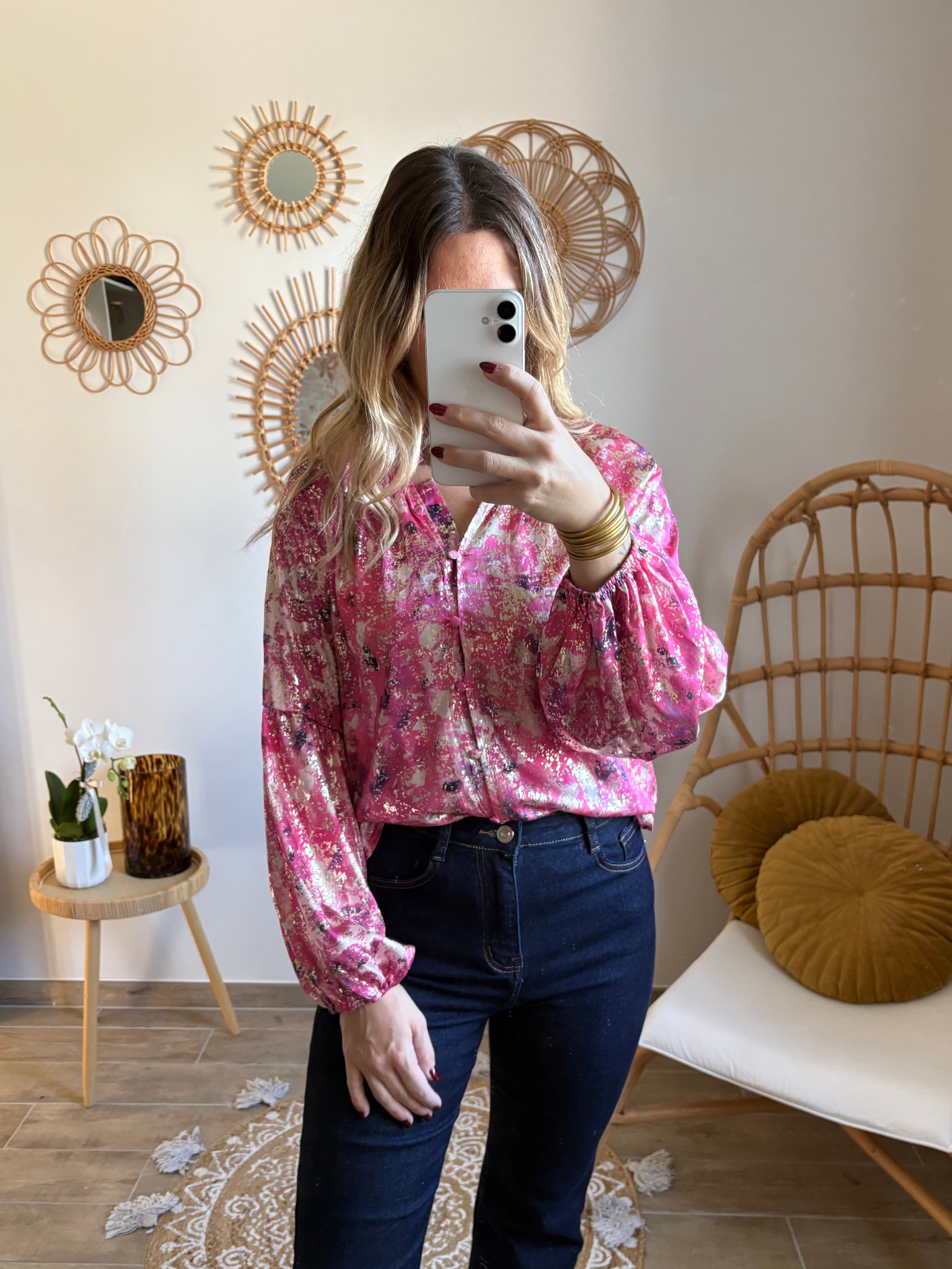 Chemise rose