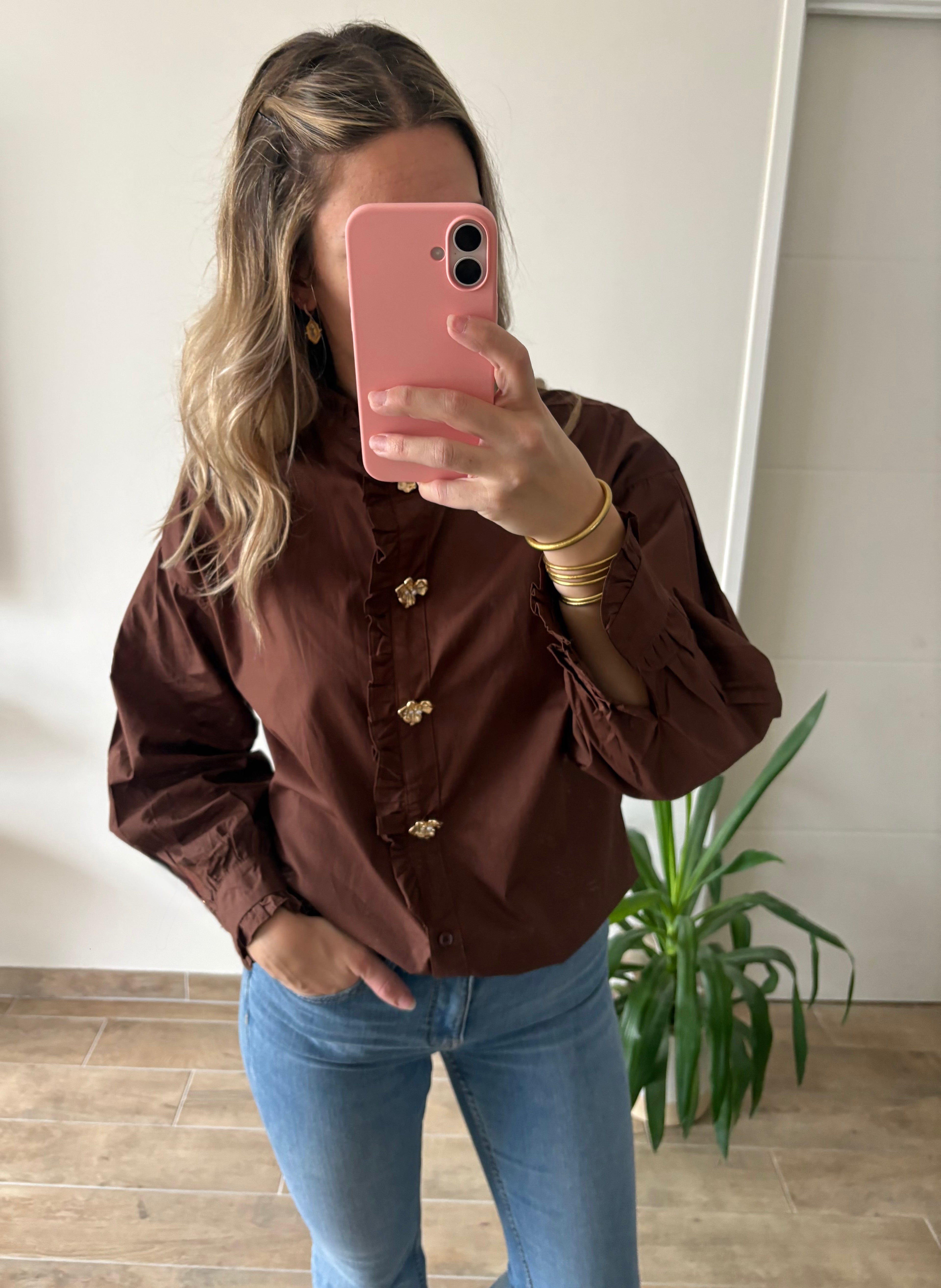 Chemise marron