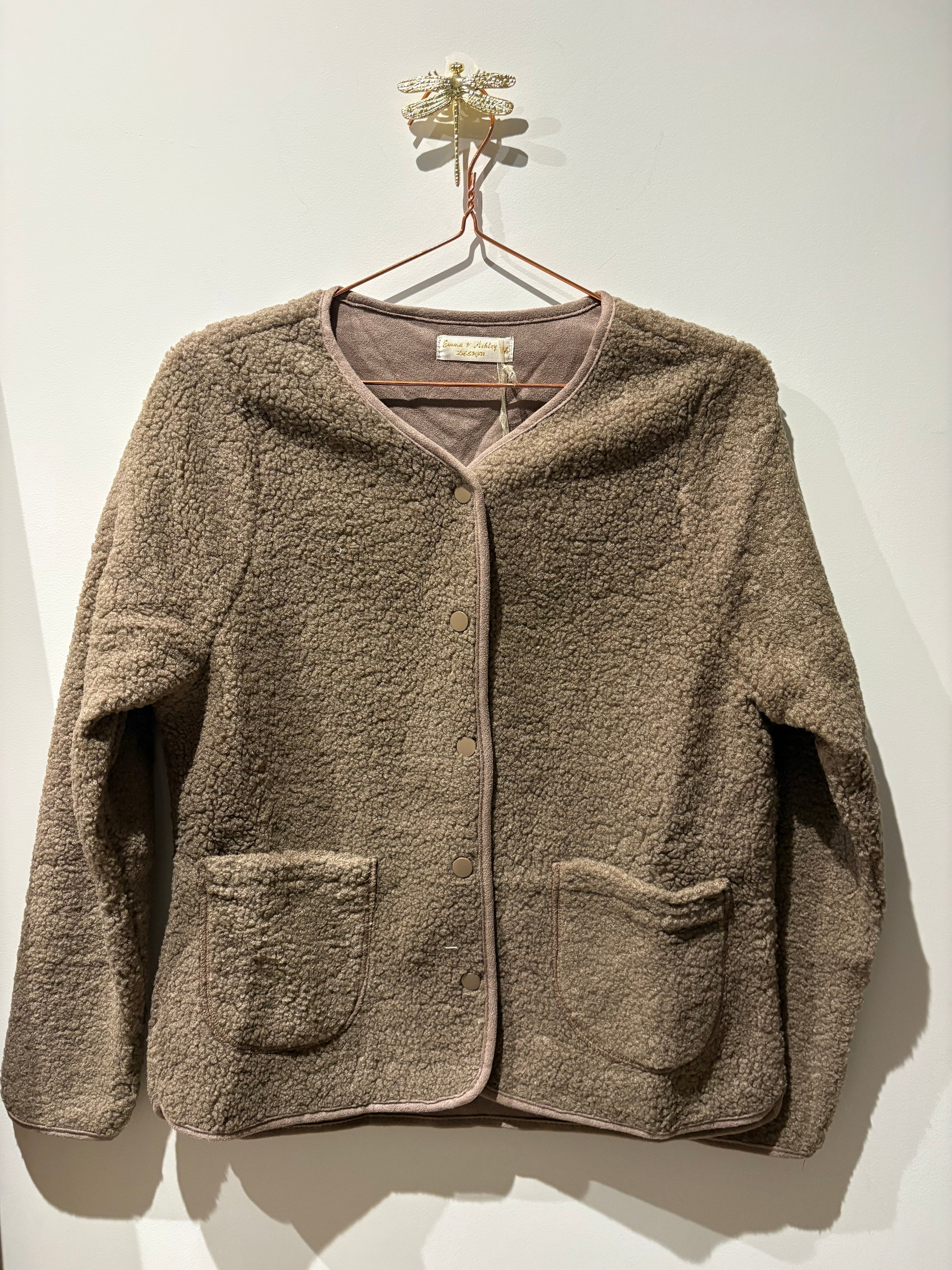 Veste moutonnée beige