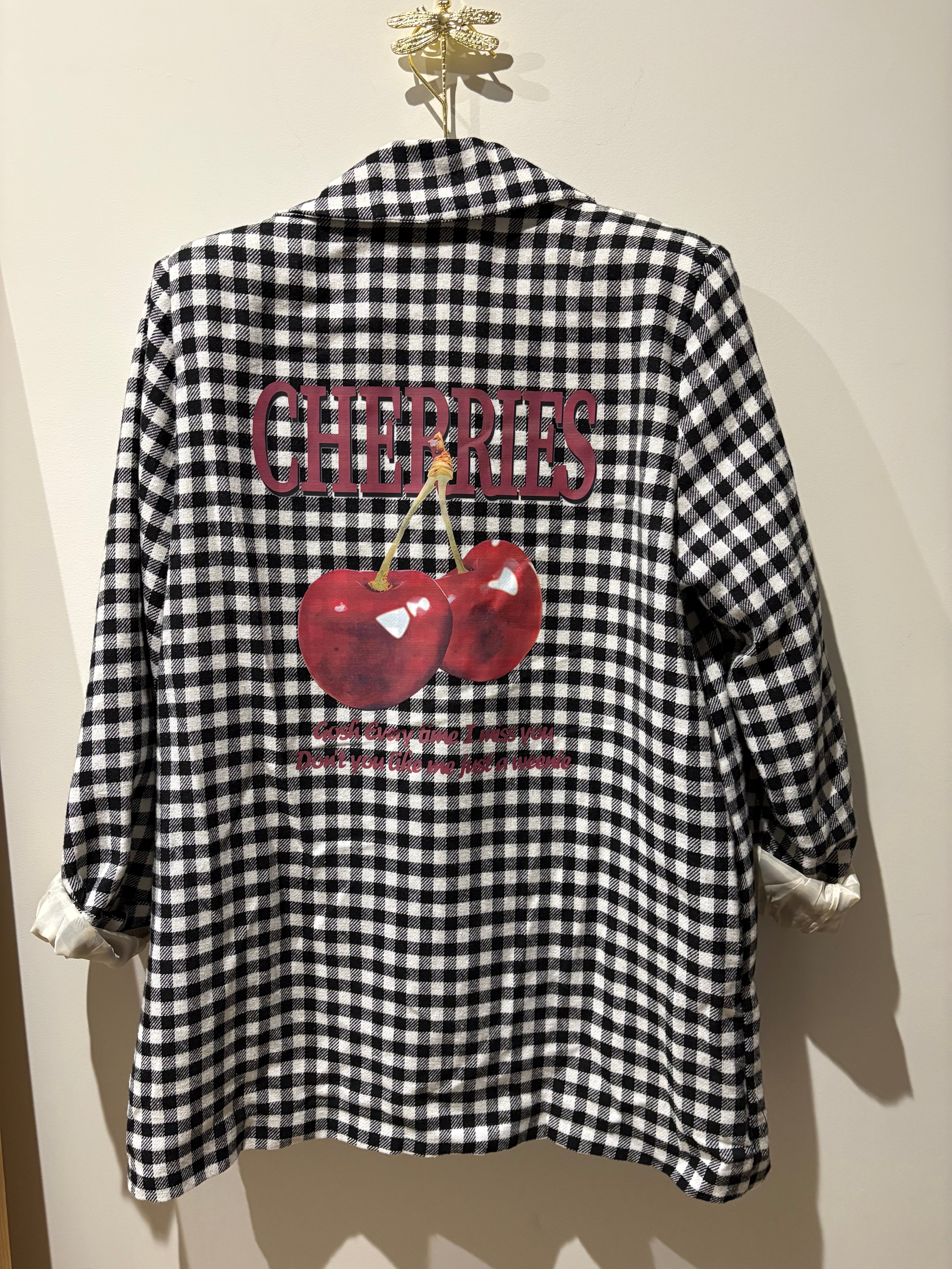Blazer cherry à carreaux