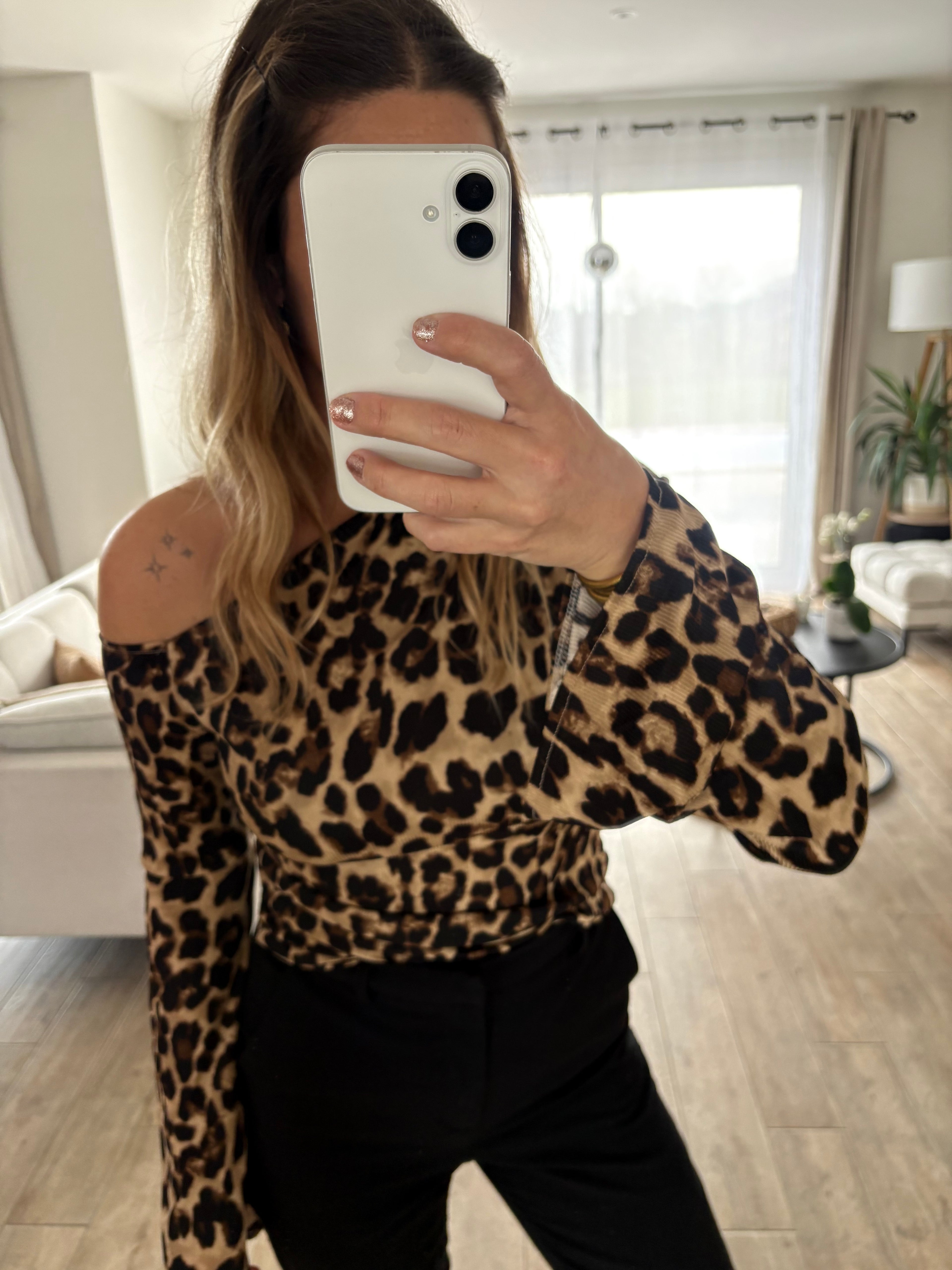 Top asymétrique léopard