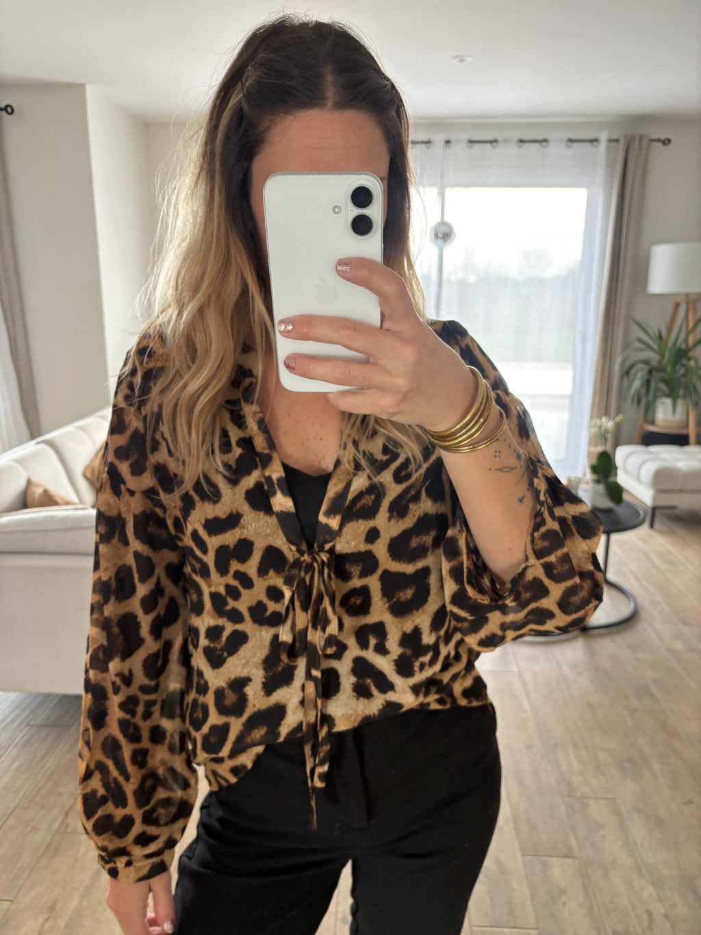 Blouse imprimée léopard