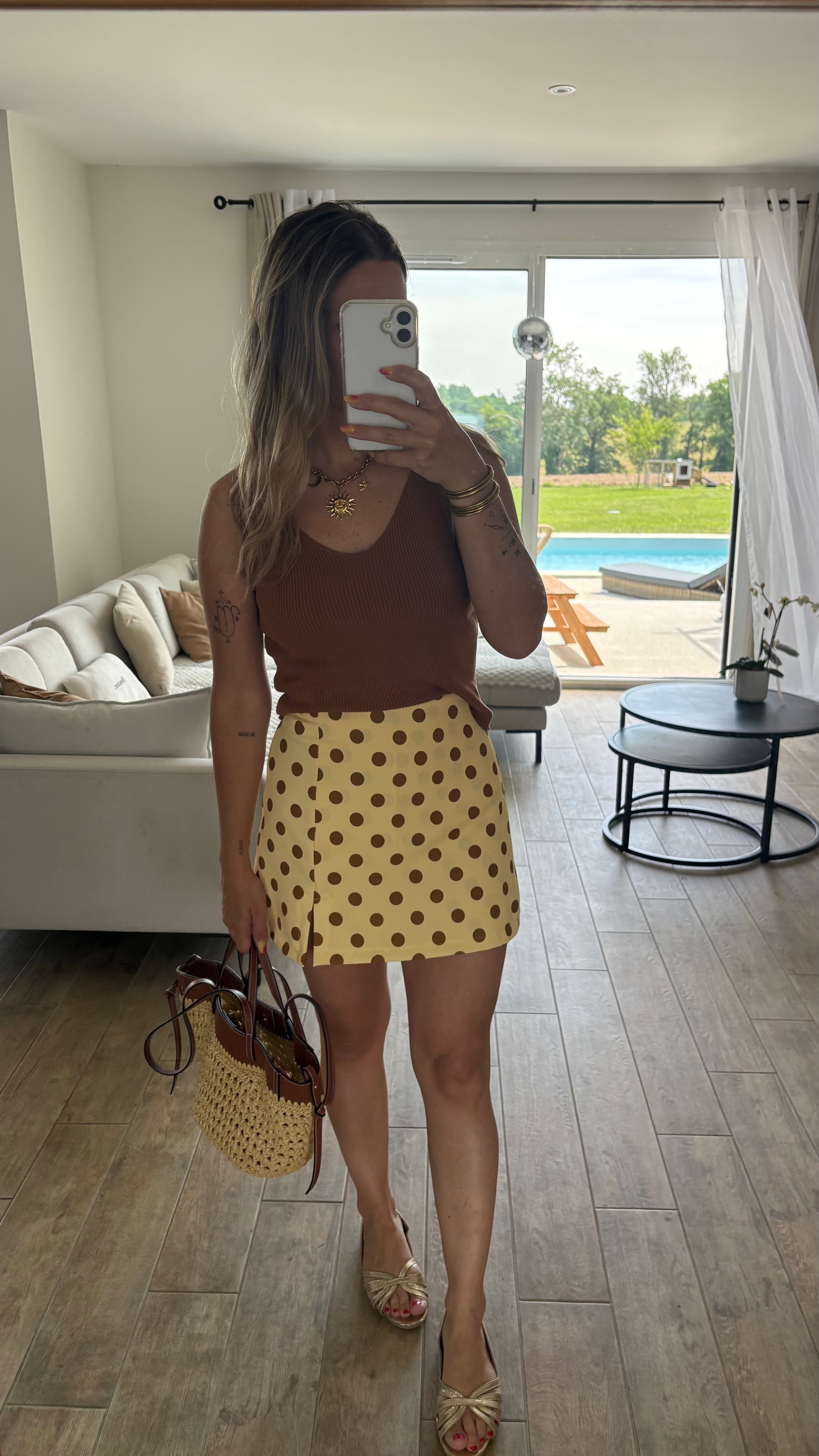 Jupe short à pois