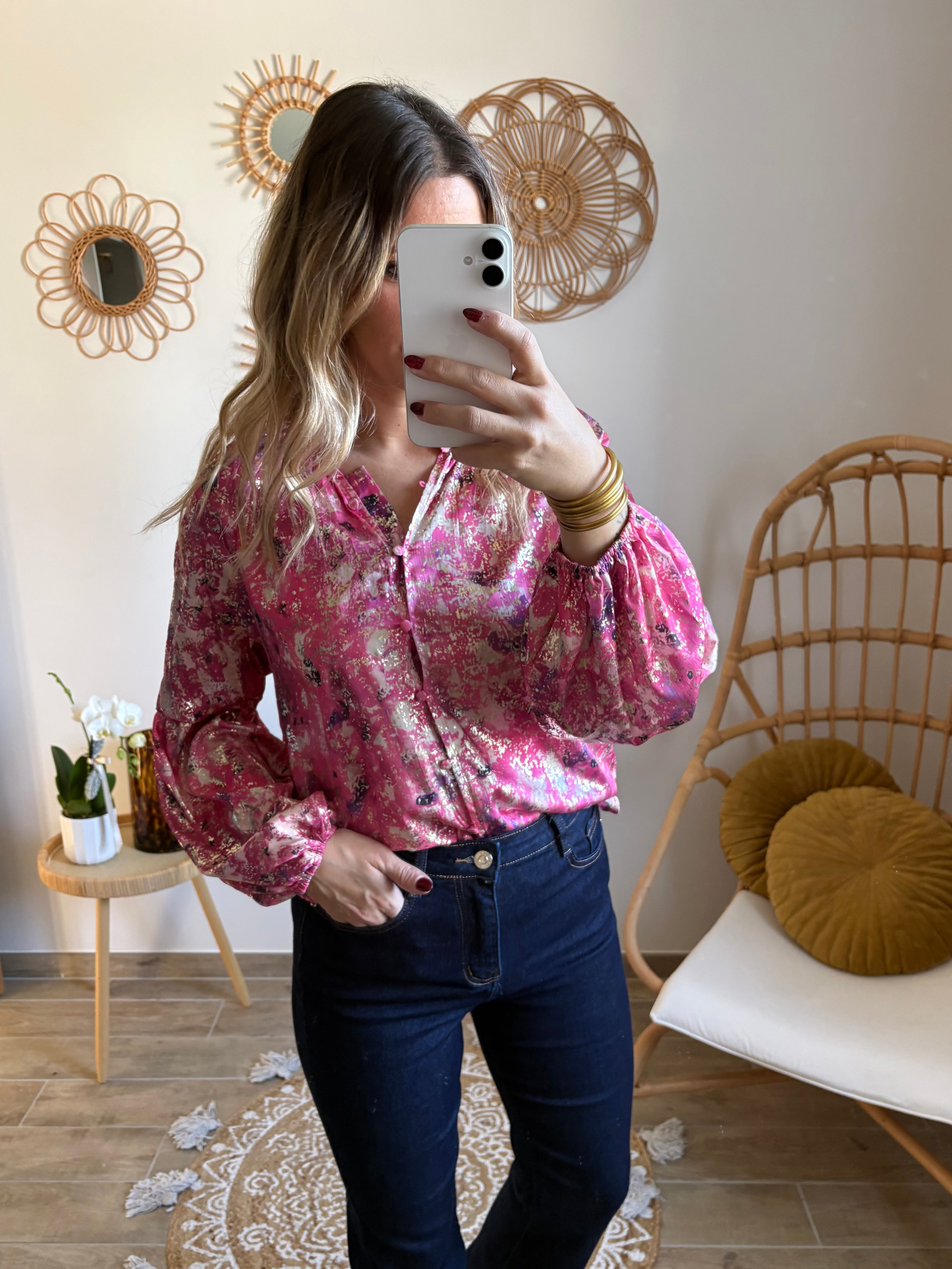 Chemise rose