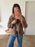 Veste moutonnée beige