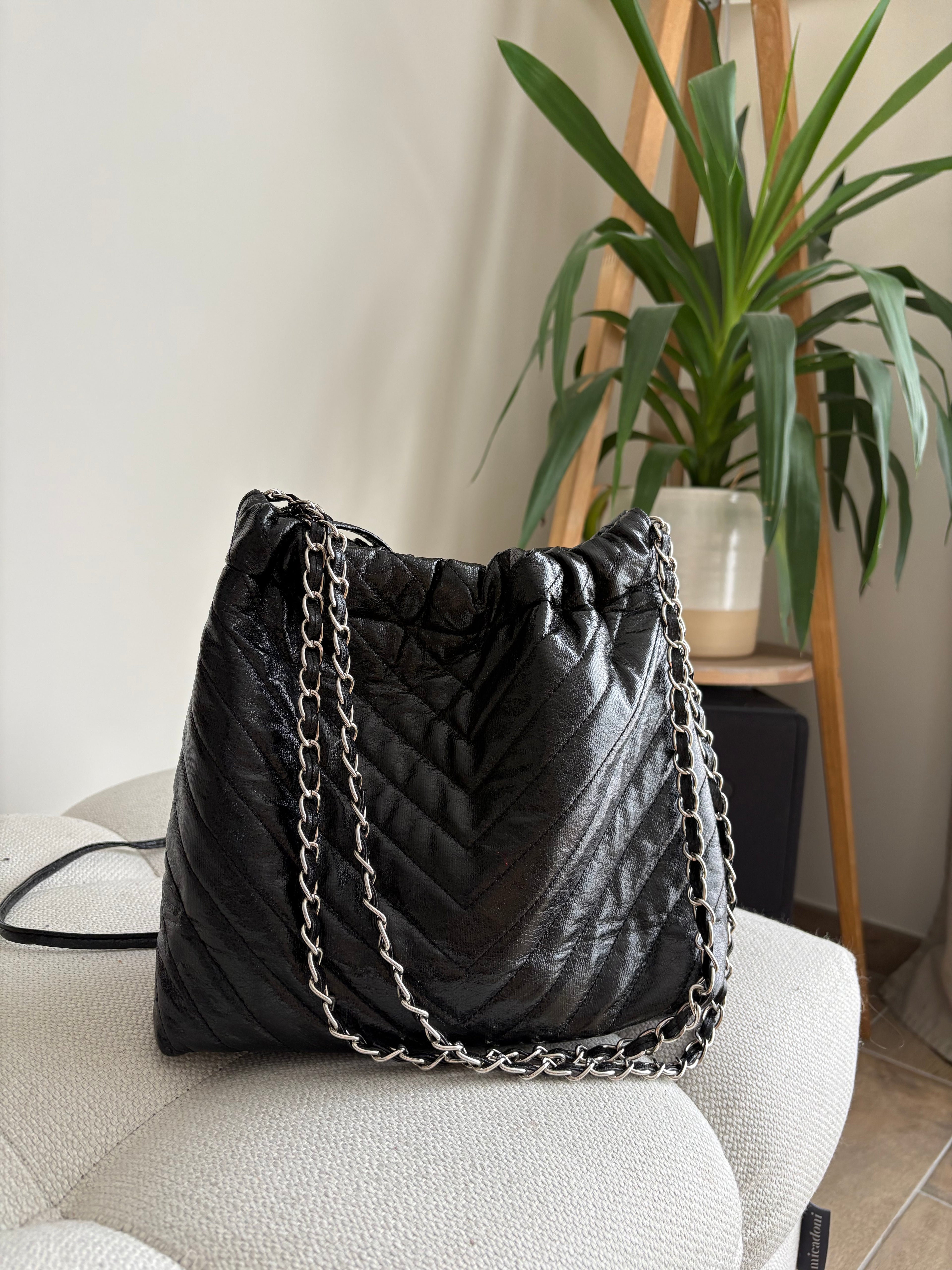 Sac noir chaînette