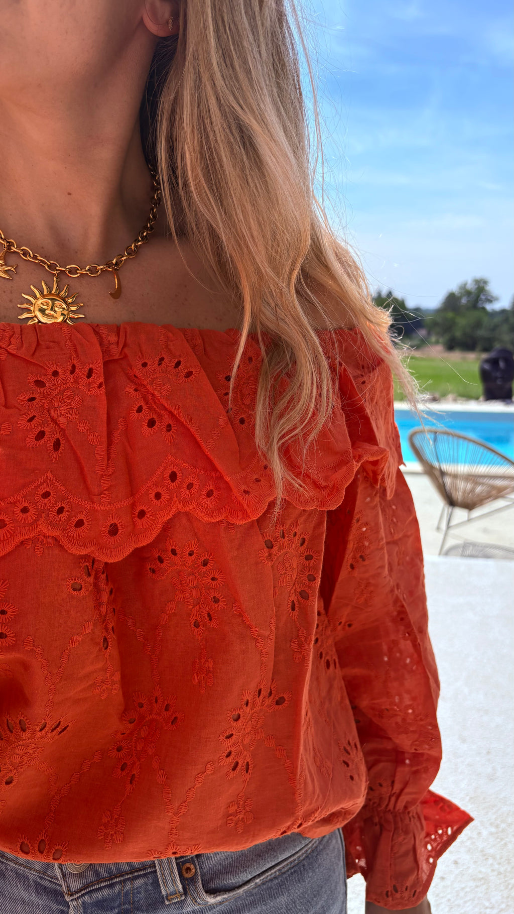 Blouse col bardot