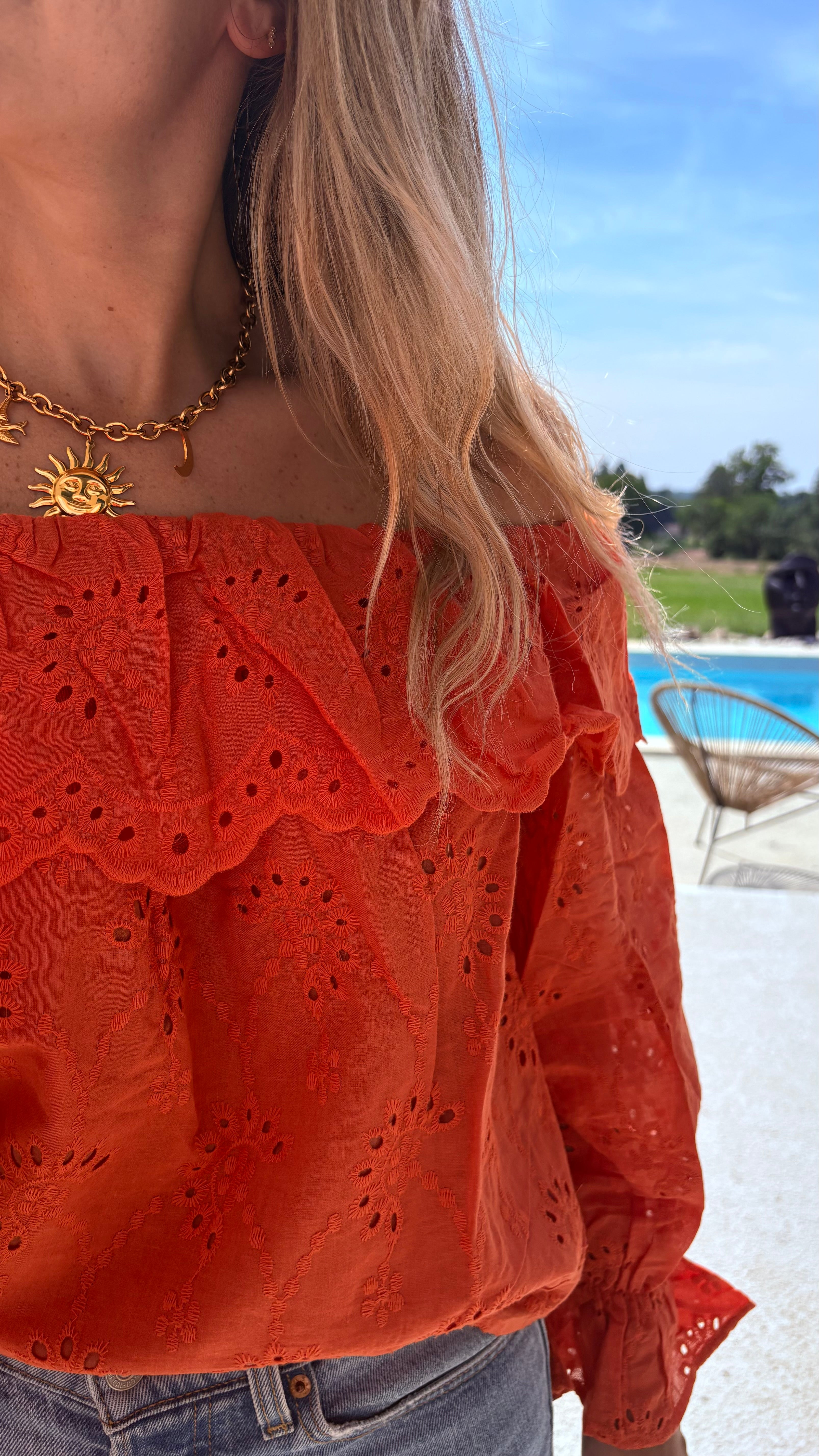 Blouse col bardot