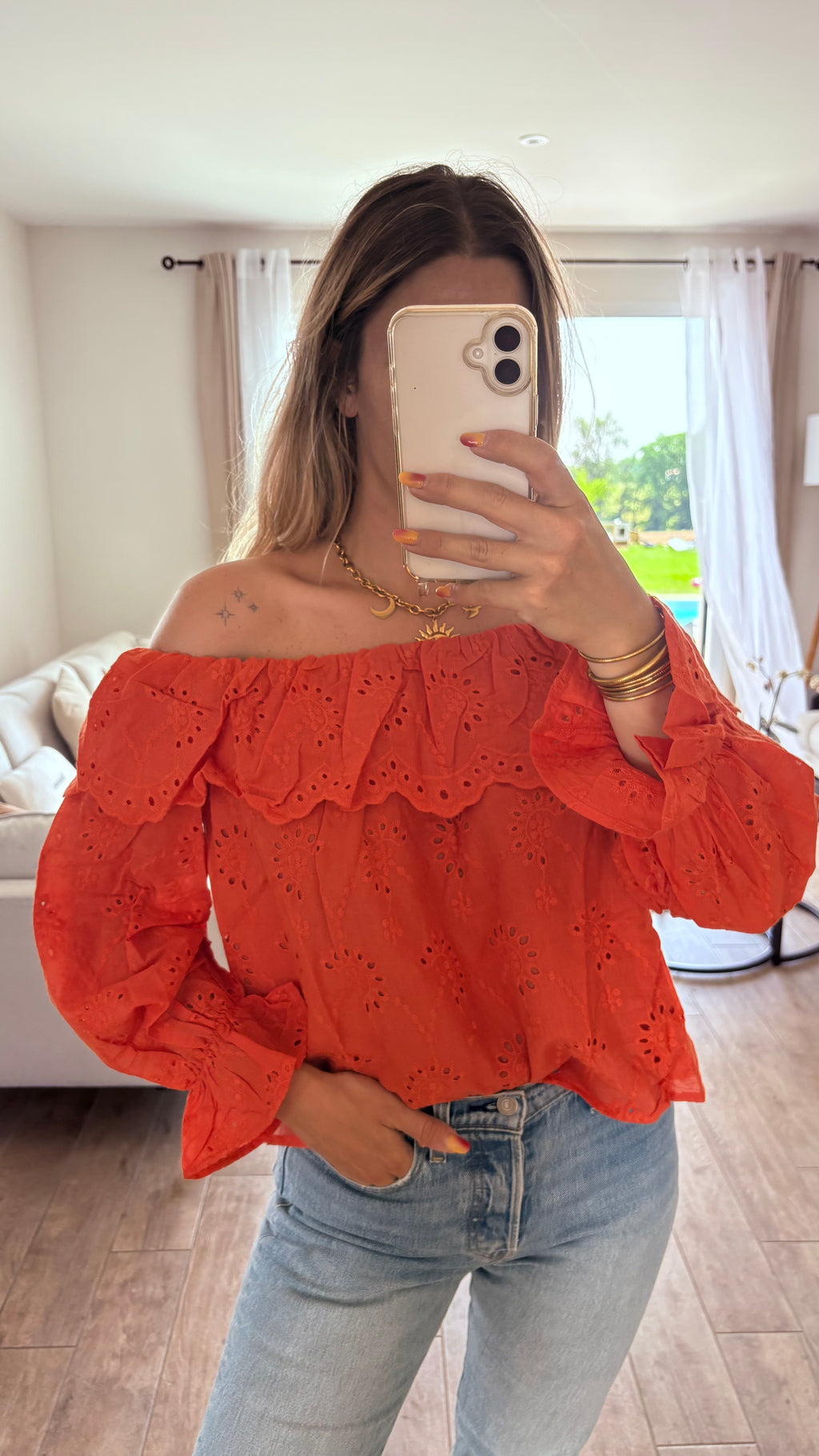 Blouse col bardot