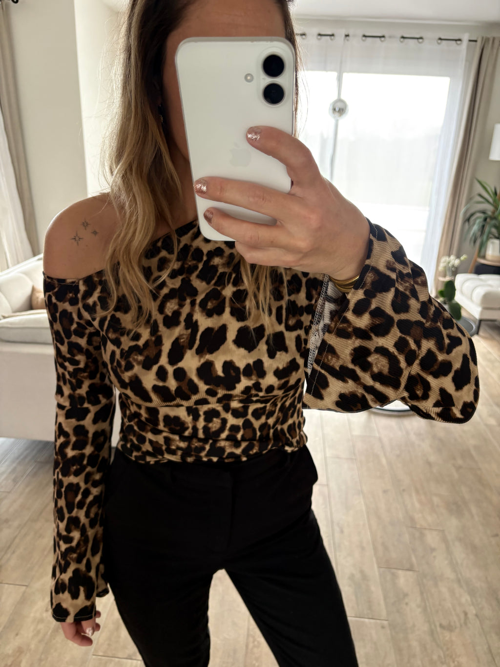 Top asymétrique léopard