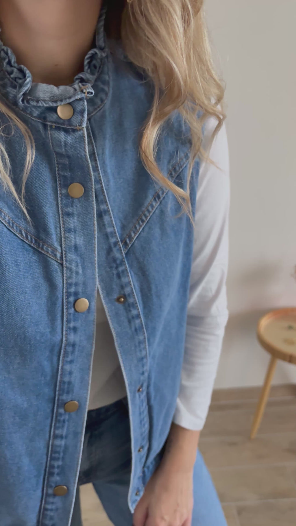 Veste sans manches jean